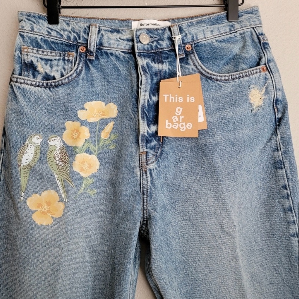 Reformation Cynthia High Rise Straight Jeans in Paradise size 29 NWT - Picture 5 of 8
